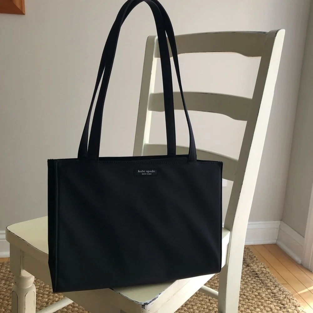 New: Kate Spade 1993 Sam Tote. Black Nylon. Vintage.